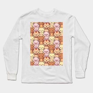 Kawaii Animal Pattern Long Sleeve T-Shirt